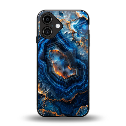Sapphire Granite Phone Case for Iphone 16 | Glass Case