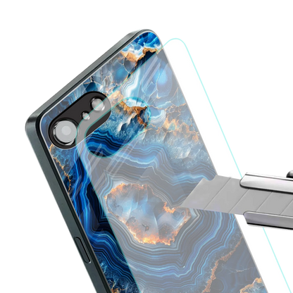 Sapphire Granite stylish phone case for iphone 17e | glossy glass and slim fit