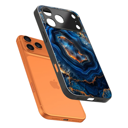 Sapphire Granite sleek iphone 17 pro max cover with tempered glass back and TPU edges