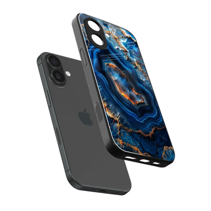 Sapphire Granite sleek iphone 17 cover with tempered glass back and TPU edges