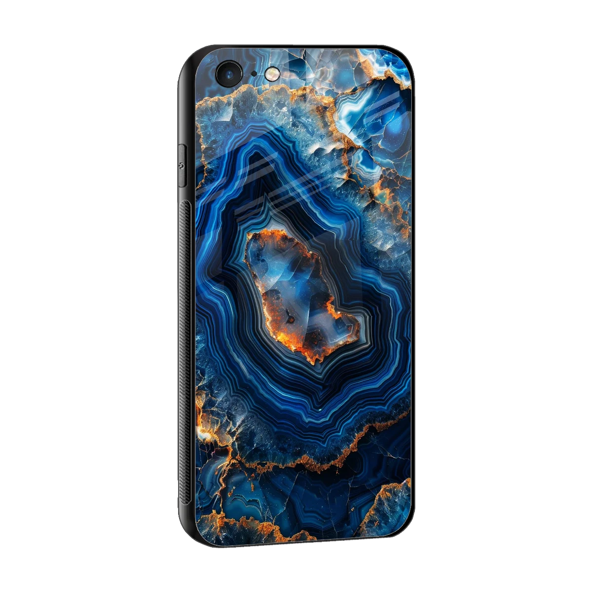 Sapphire Granite sleek iphone 6s cover with tempered glass back and TPU edges