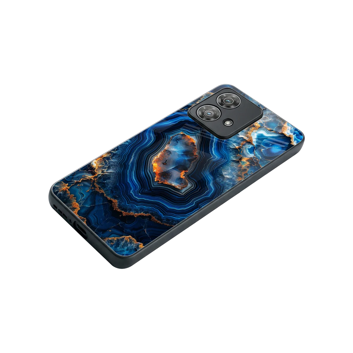 Sapphire Granite stylish phone case for motorola edge 40 neo 5g | glossy glass and slim fit