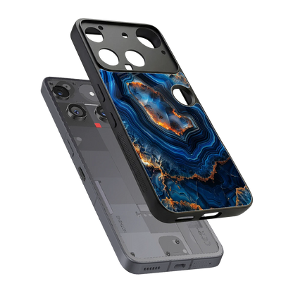 Sapphire Granite sleek nothing phone 3 cover with tempered glass back and TPU edges