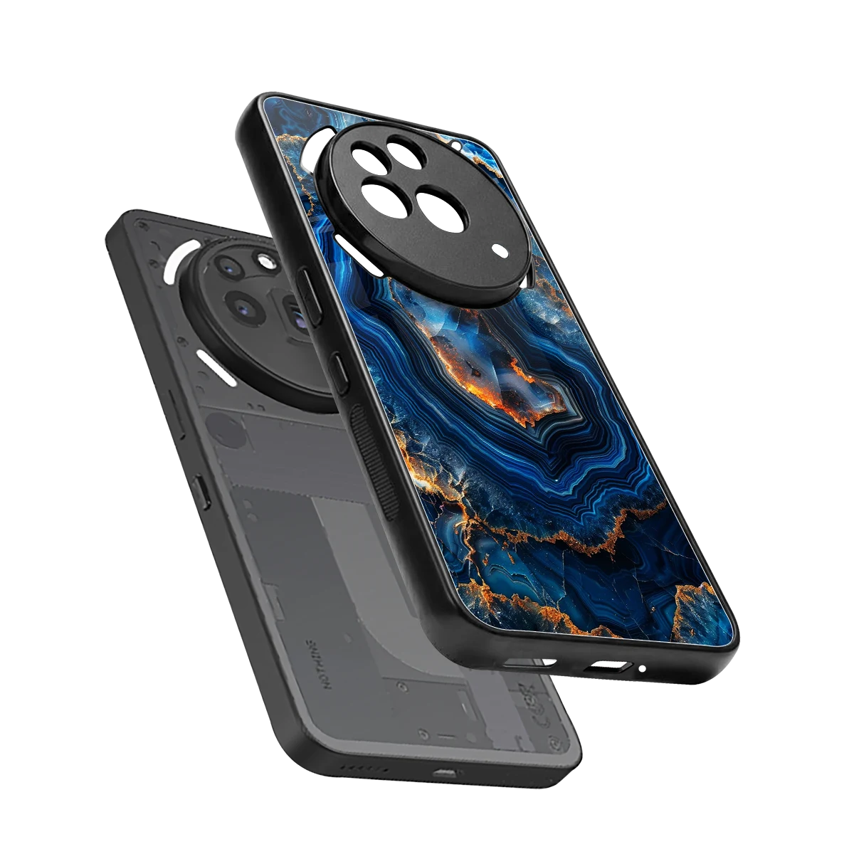 Sapphire Granite sleek nothing phone 3a pro cover with tempered glass back and TPU edges