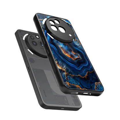 Sapphire Granite sleek nothing phone 3a pro cover with tempered glass back and TPU edges