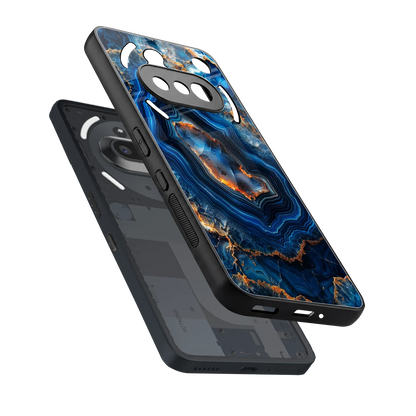 Sapphire Granite sleek nothing phone 3a cover with tempered glass back and TPU edges