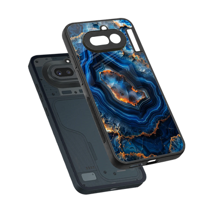 Sapphire Granite sleek nothing phone 4a cover with tempered glass back and TPU edges
