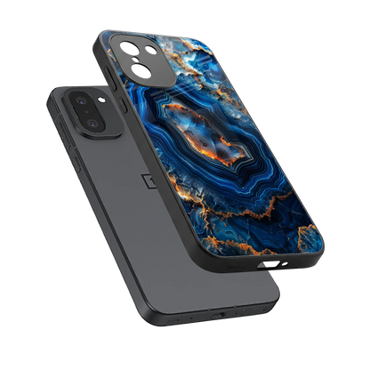 Sapphire Granite sleek oneplus 15r cover with tempered glass back and TPU edges