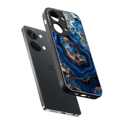 Sapphire Granite sleek oneplus nord 3 cover with tempered glass back and TPU edges