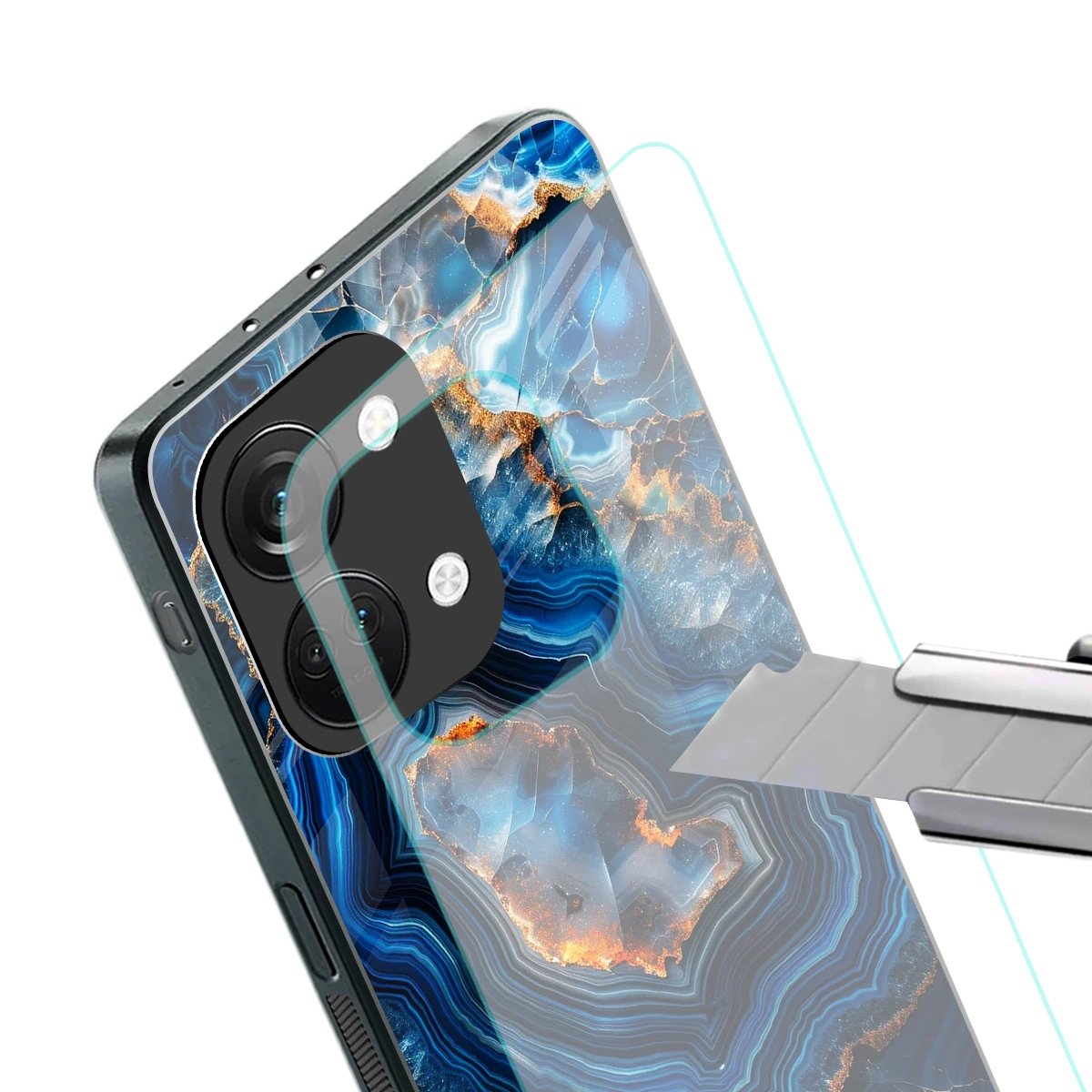 Sapphire Granite stylish phone case for oneplus nord 3 | glossy glass and slim fit