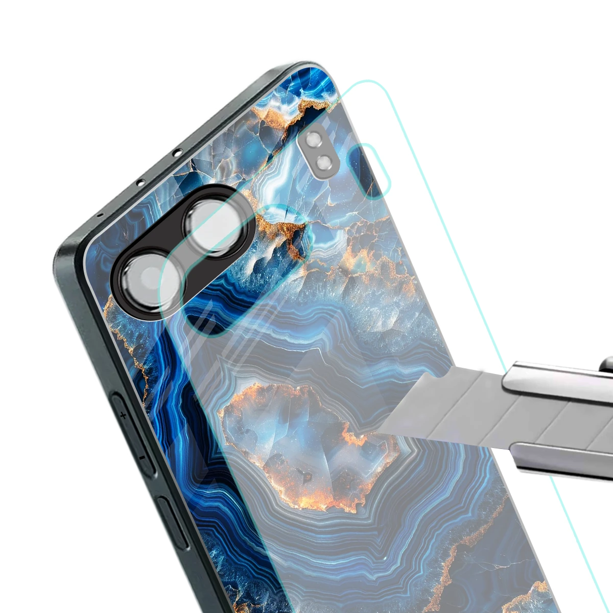 Sapphire Granite stylish phone case for oneplus nord 4 | glossy glass and slim fit