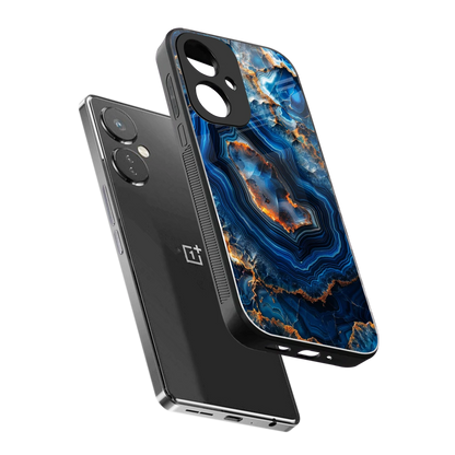Sapphire Granite sleek oneplus nord ce 3 cover with tempered glass back and TPU edges