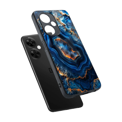 Sapphire Granite sleek oneplus nord ce 3 lite cover with tempered glass back and TPU edges