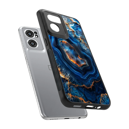Sapphire Granite sleek oneplus nord ce 2 cover with tempered glass back and TPU edges