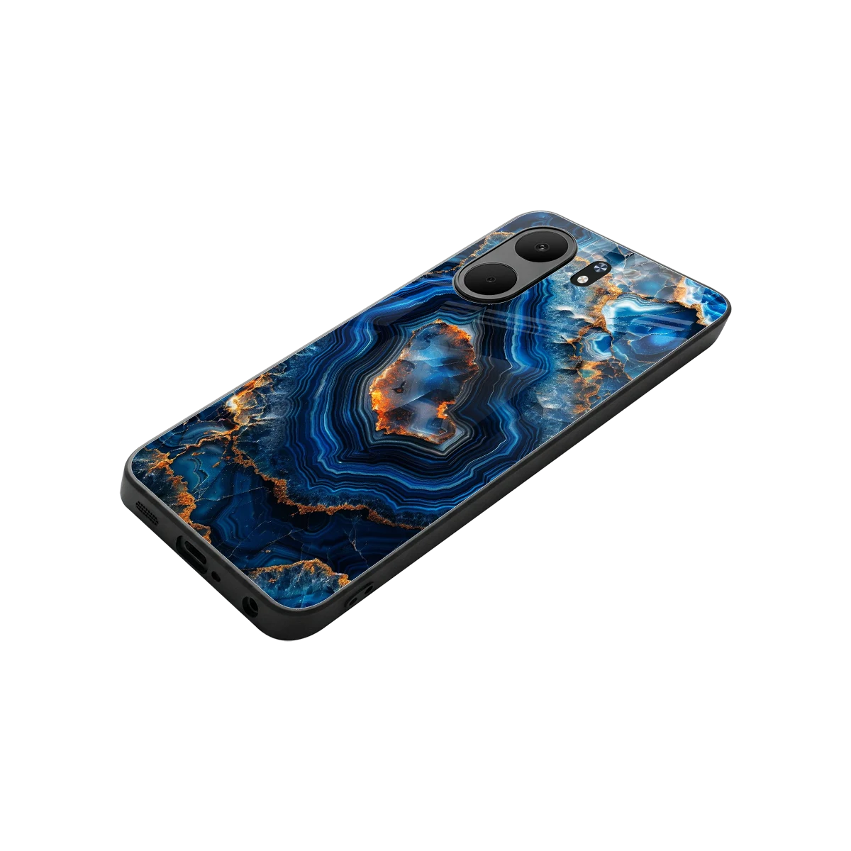 Sapphire Granite stylish phone case for oppo a5x 5g | glossy glass and slim fit