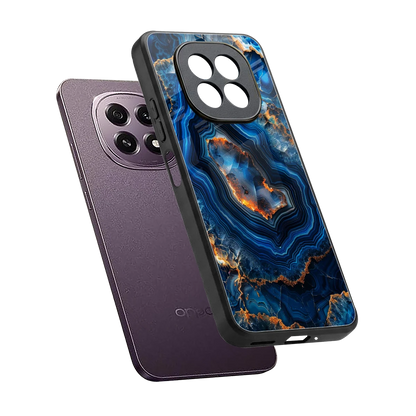 Sapphire Granite sleek oppo f29 5g cover with tempered glass back and TPU edges