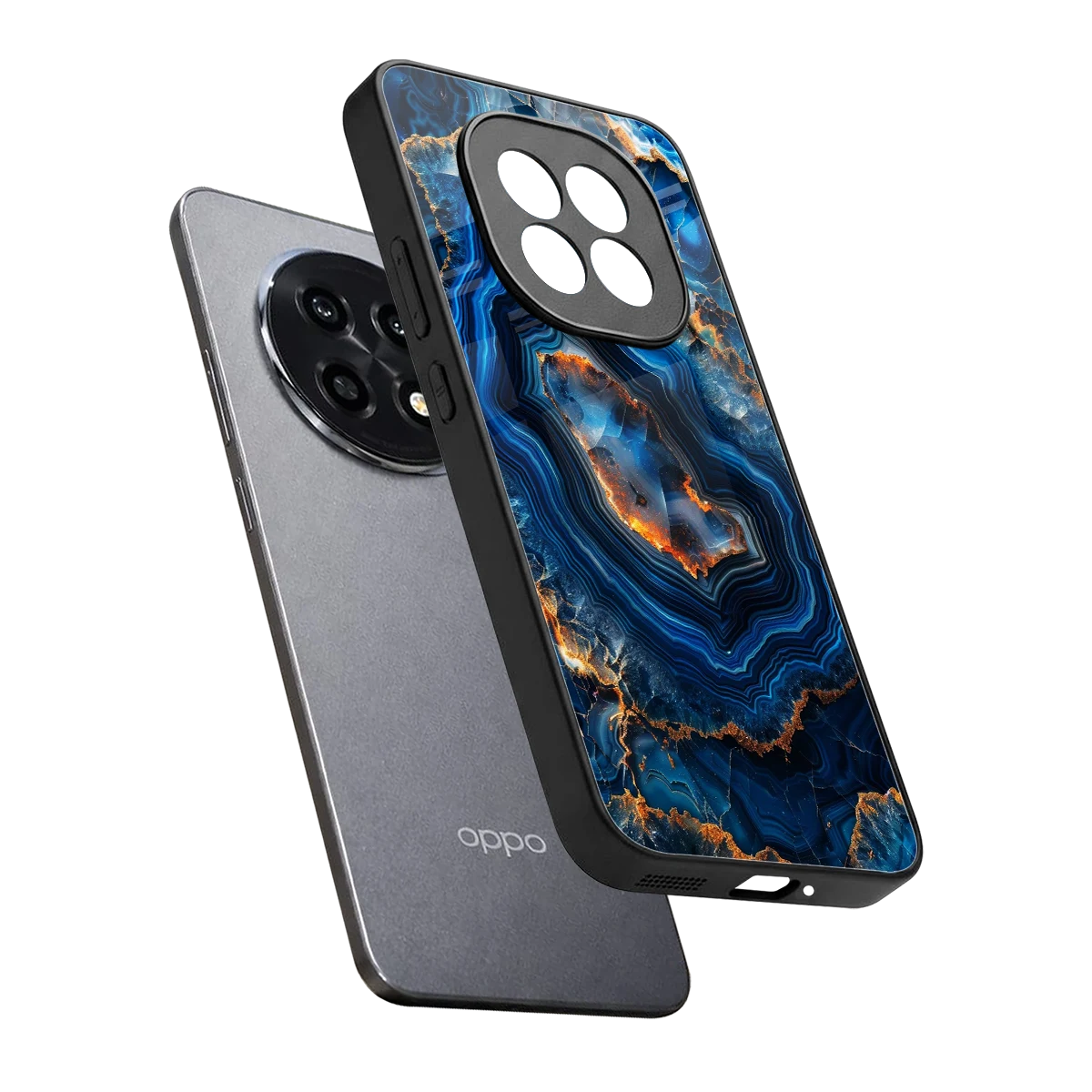 Sapphire Granite sleek oppo f29 pro 5g cover with tempered glass back and TPU edges