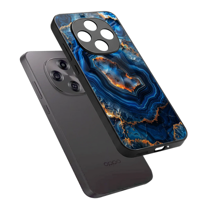 Sapphire Granite sleek oppo f31 pro 5g cover with tempered glass back and TPU edges