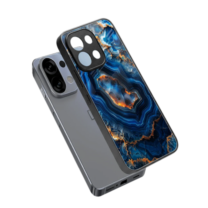 Sapphire Granite sleek oppo k13 5g cover with tempered glass back and TPU edges