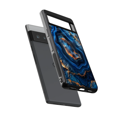 Sapphire Granite sleek google pixel 6 pro cover with tempered glass back and TPU edges