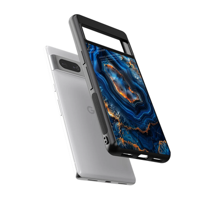 Sapphire Granite sleek google pixel 7 cover with tempered glass back and TPU edges