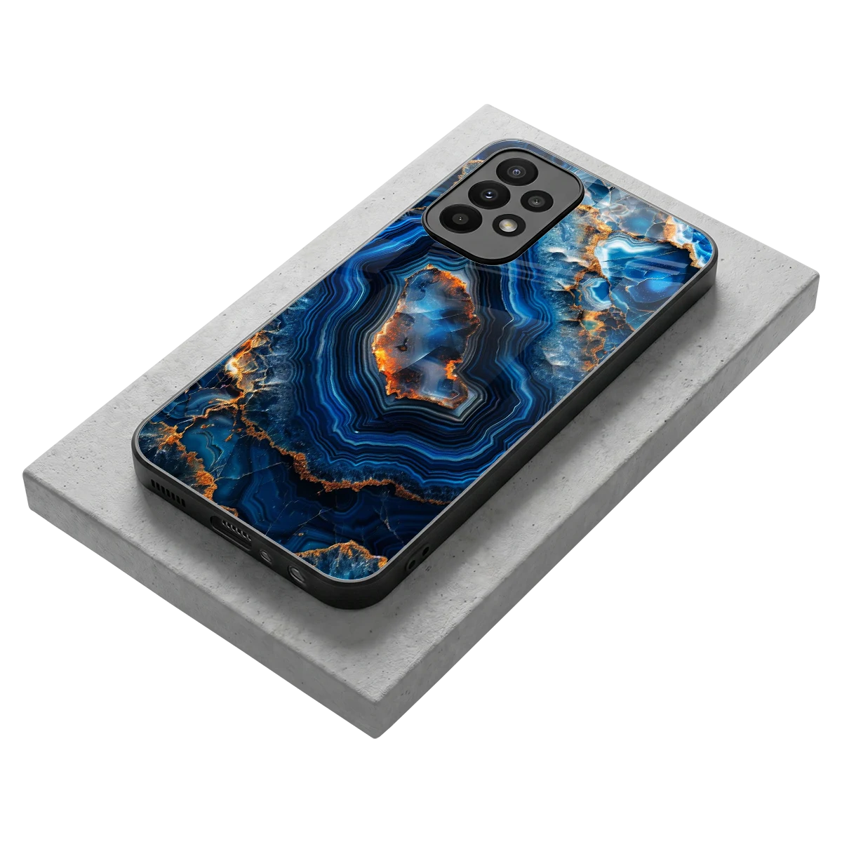Sapphire Granite stylish phone case for samsung galaxy a23 | glossy glass and slim fit