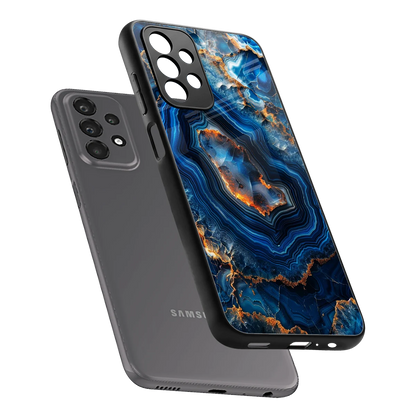 Sapphire Granite sleek samsung galaxy a23 cover with tempered glass back and TPU edges