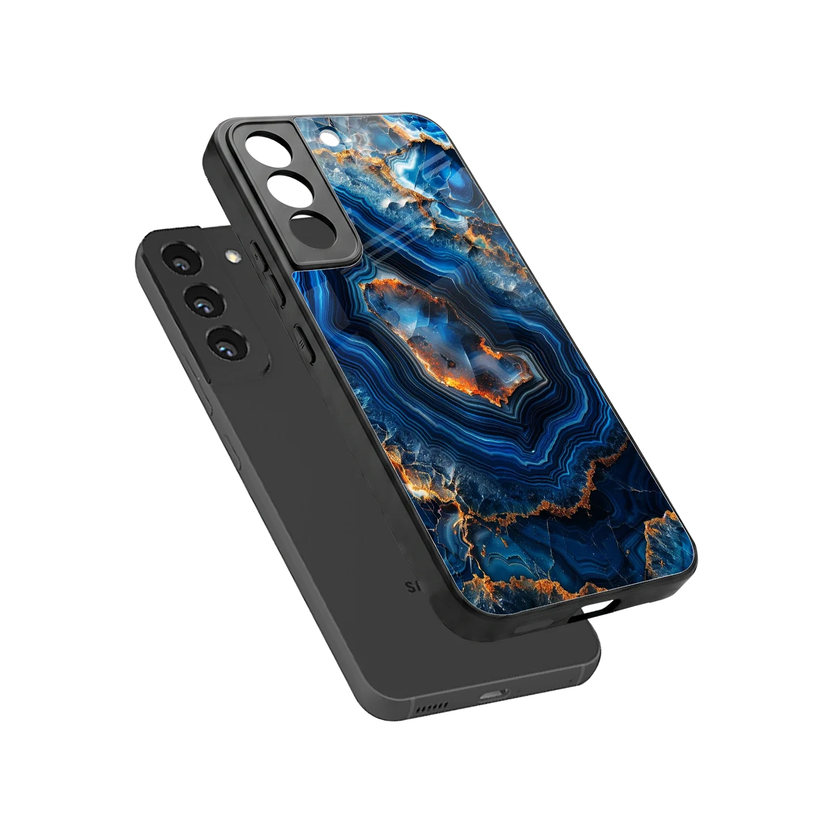 Sapphire Granite sleek samsung galaxy s22 cover with tempered glass back and TPU edges