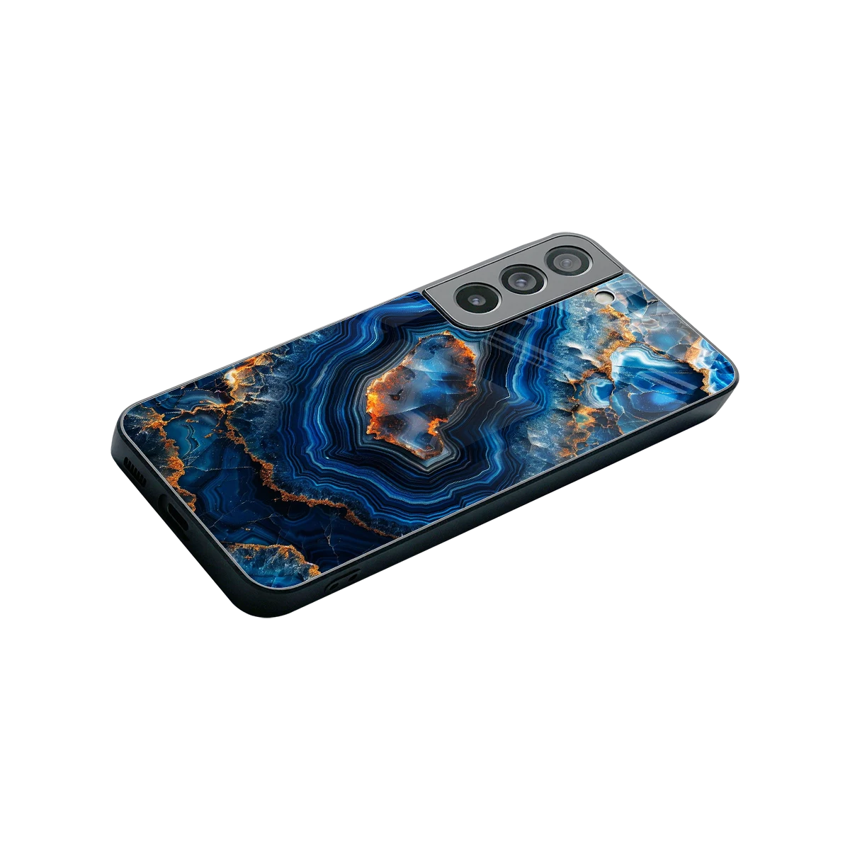 Sapphire Granite stylish phone case for samsung galaxy s22 | glossy glass and slim fit