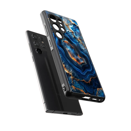 Sapphire Granite sleek samsung galaxy s25 ultra cover with tempered glass back and TPU edges