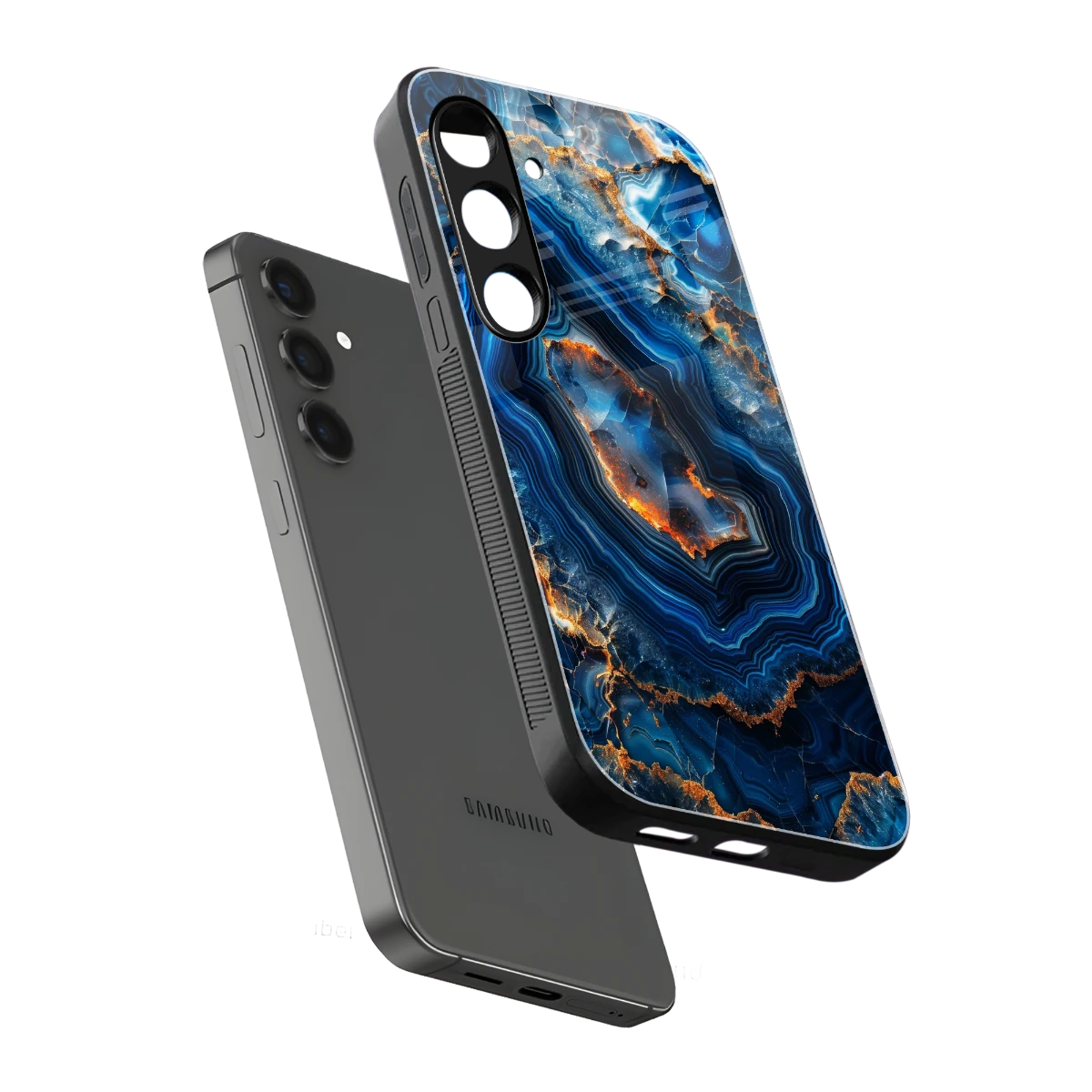 Sapphire Granite sleek samsung galaxy s25 fe cover with tempered glass back and TPU edges