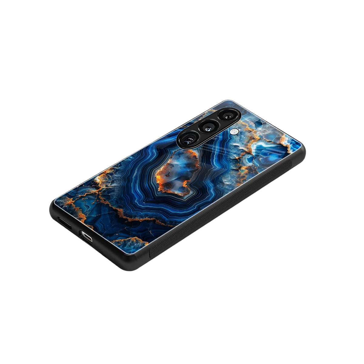 Sapphire Granite stylish phone case for samsung galaxy s25 fe | glossy glass and slim fit