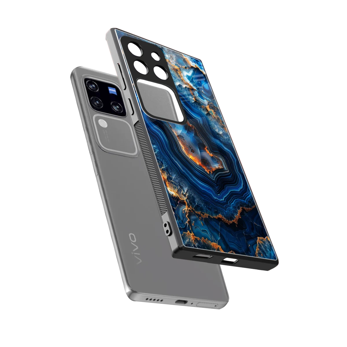 Sapphire Granite sleekvivo v30 pro cover with tempered glass back and TPU edges