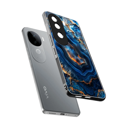 Sapphire Granite sleek vivo v40e cover with tempered glass back and TPU edges