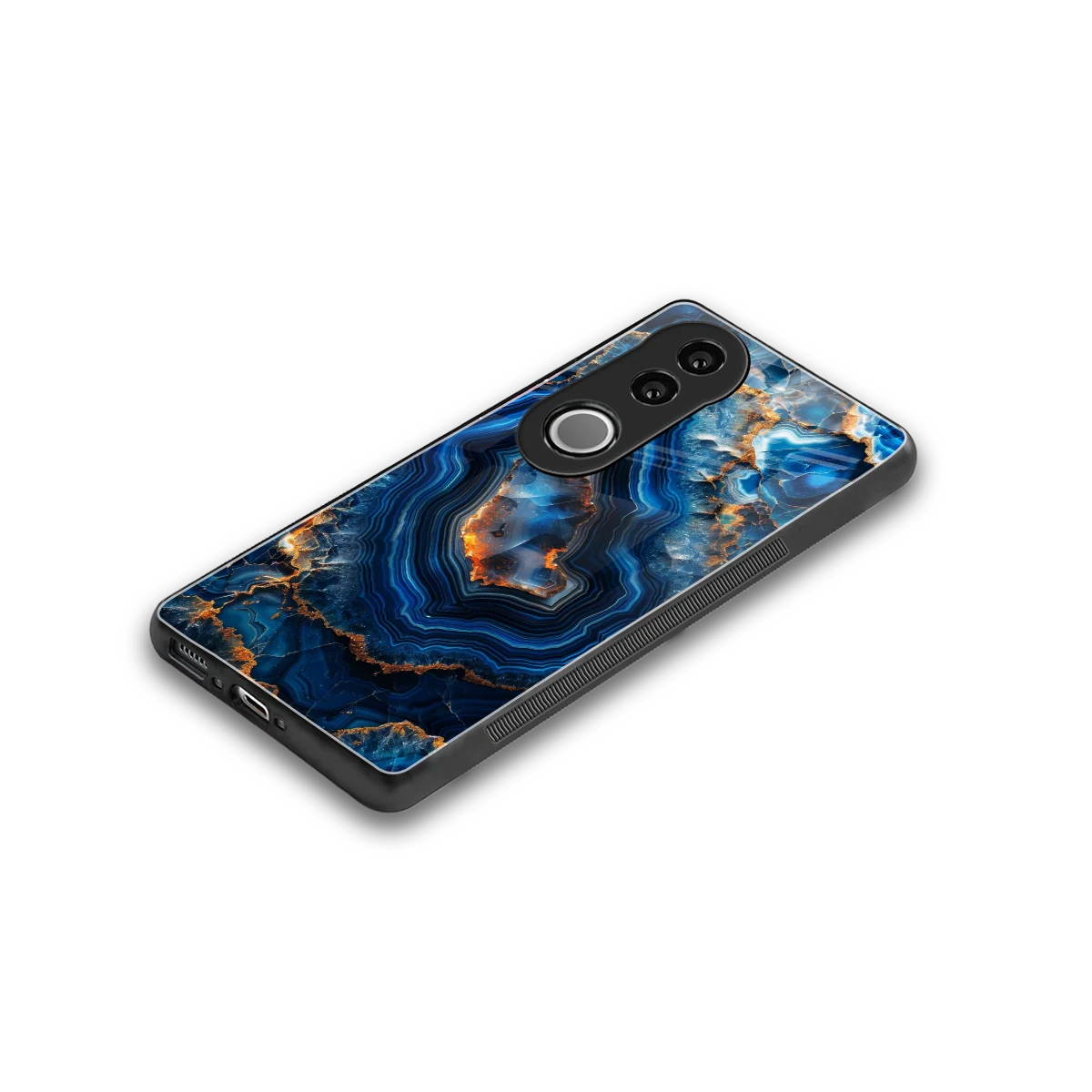 Sapphire Granite stylish phone case for vivo v50 | glossy glass and slim fit