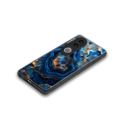 Sapphire Granite stylish phone case for vivo v50 | glossy glass and slim fit