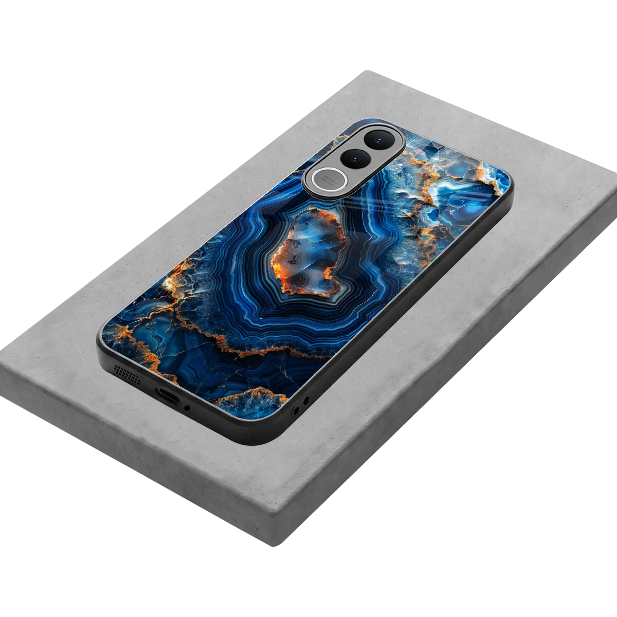 Sapphire Granite stylish phone case for vivo v70 fe | glossy glass and slim fit
