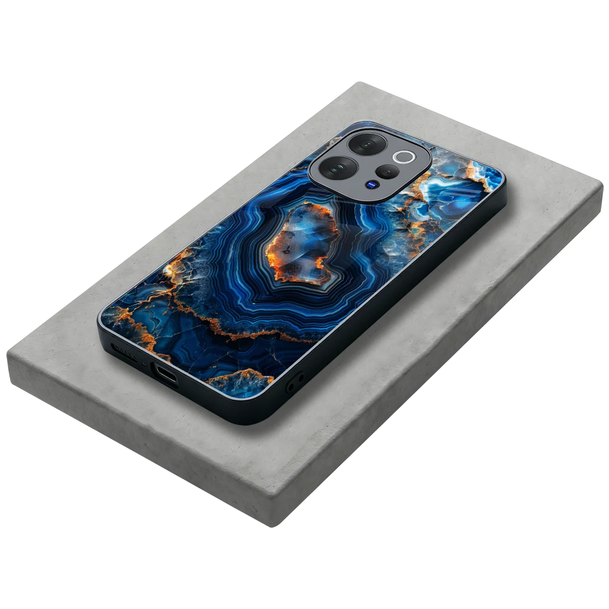 Sapphire Granite stylish phone case for vivo v70 elite | glossy glass and slim fit