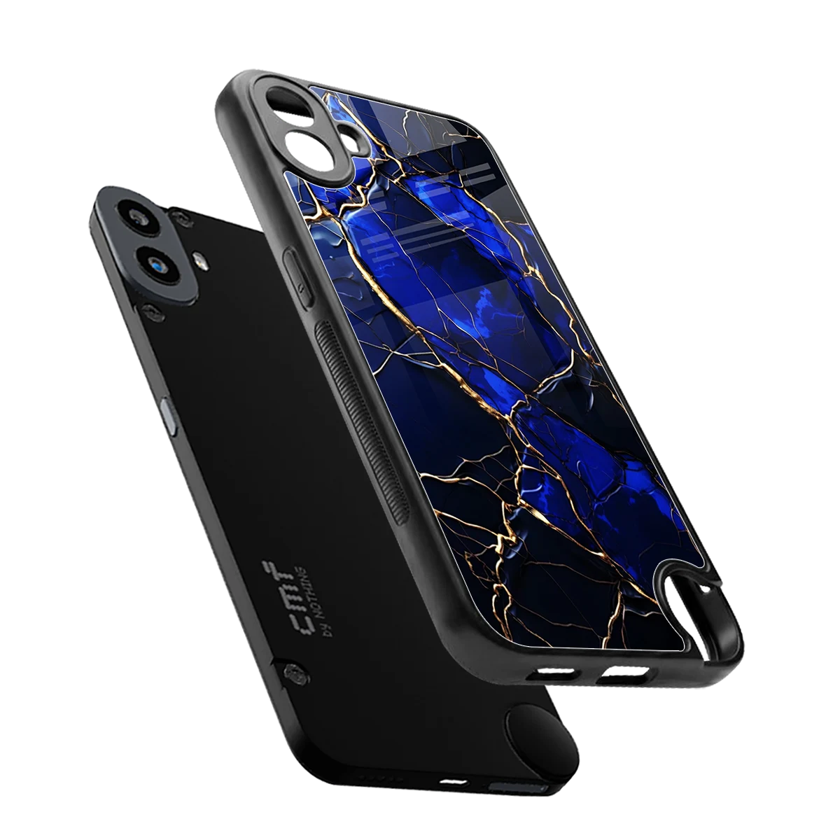 Sapphire Royal sleek cmf nothing phone 1 cover with tempered glass back and TPU edges