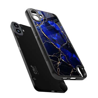 Sapphire Royal sleek cmf nothing phone 1 cover with tempered glass back and TPU edges