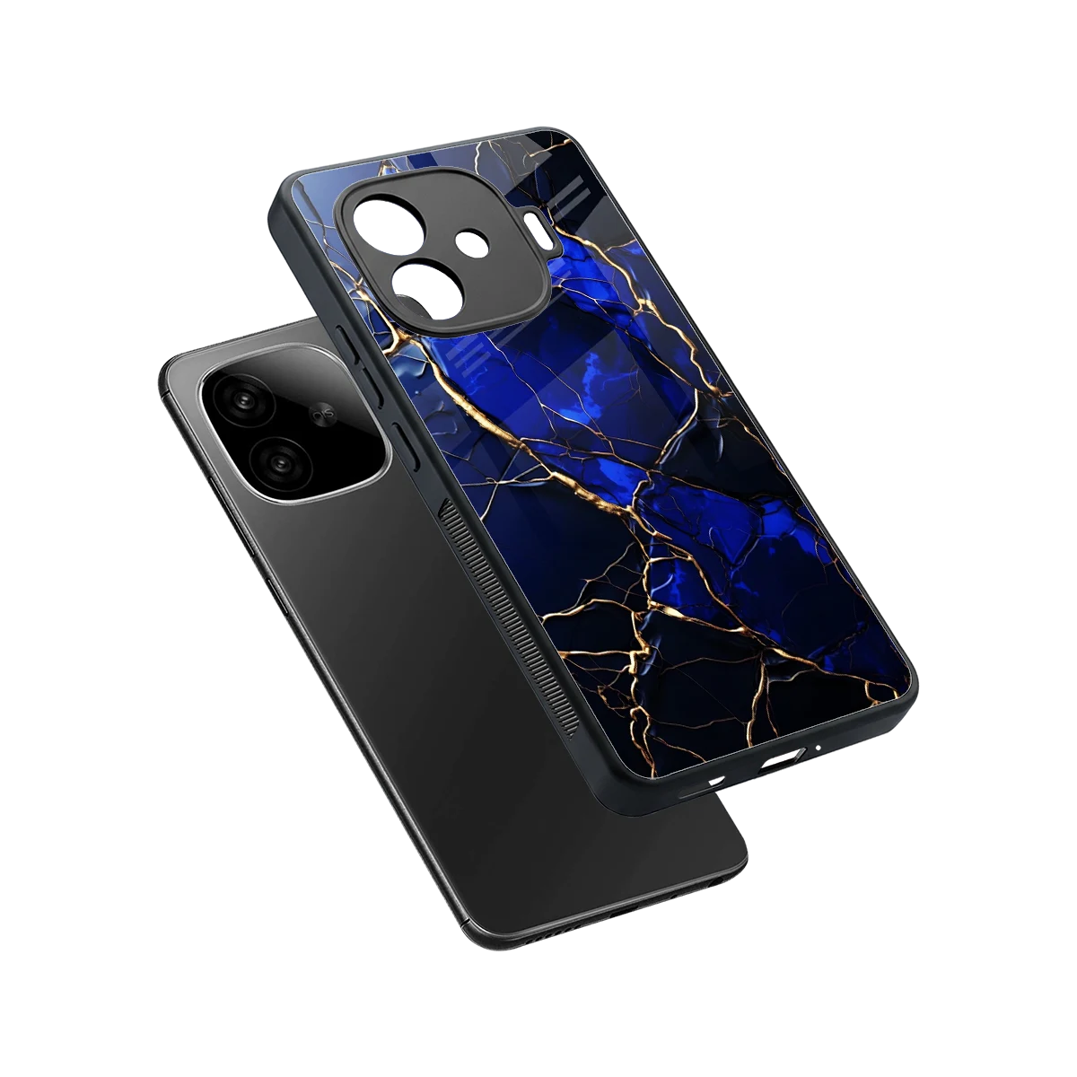 Sapphire Royal sleek iqoo neo 10r 5g cover with tempered glass back and TPU edges