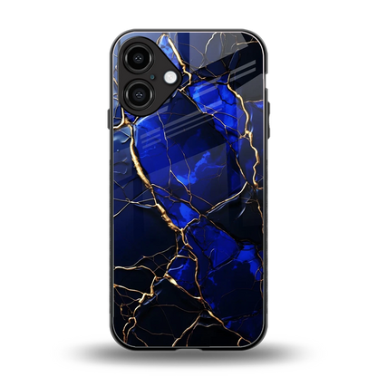 Sapphire Royal back phone cover | glass case for iphone 16 plus