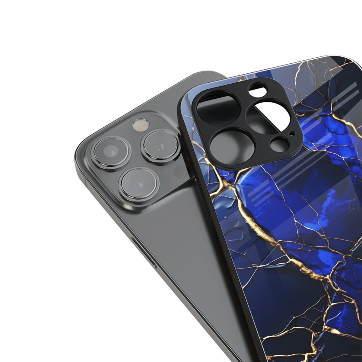 Sapphire Royal stylish phone case for iPhone 16 | glossy glass and slim fit