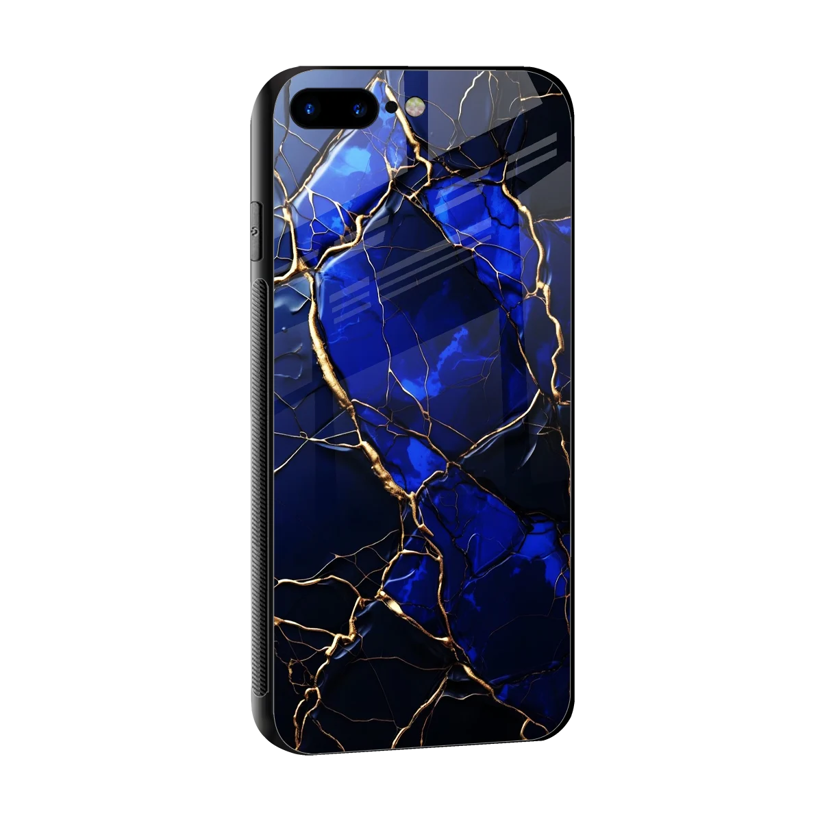 Sapphire Royal sleek iphone 8 plus cover with tempered glass back and TPU edges