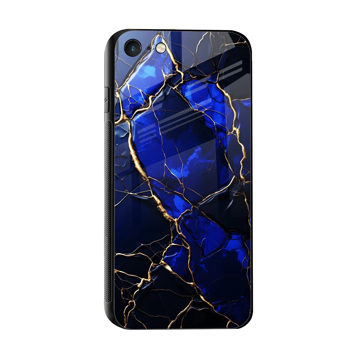 Sapphire Royal sleek iphone 7 cover with tempered glass back and TPU edges