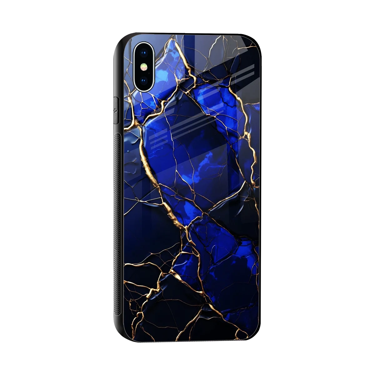 Sapphire Royal sleek iphone xs max cover with tempered glass back and TPU edges