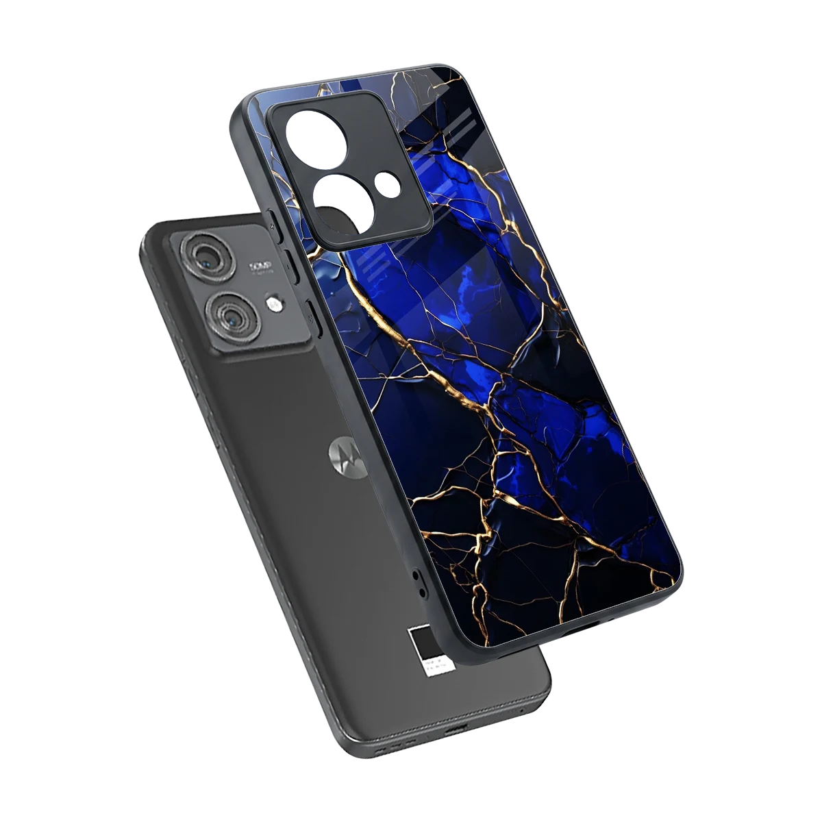 Sapphire Royal sleek motorola edge 40 neo 5g cover with tempered glass back and TPU edges