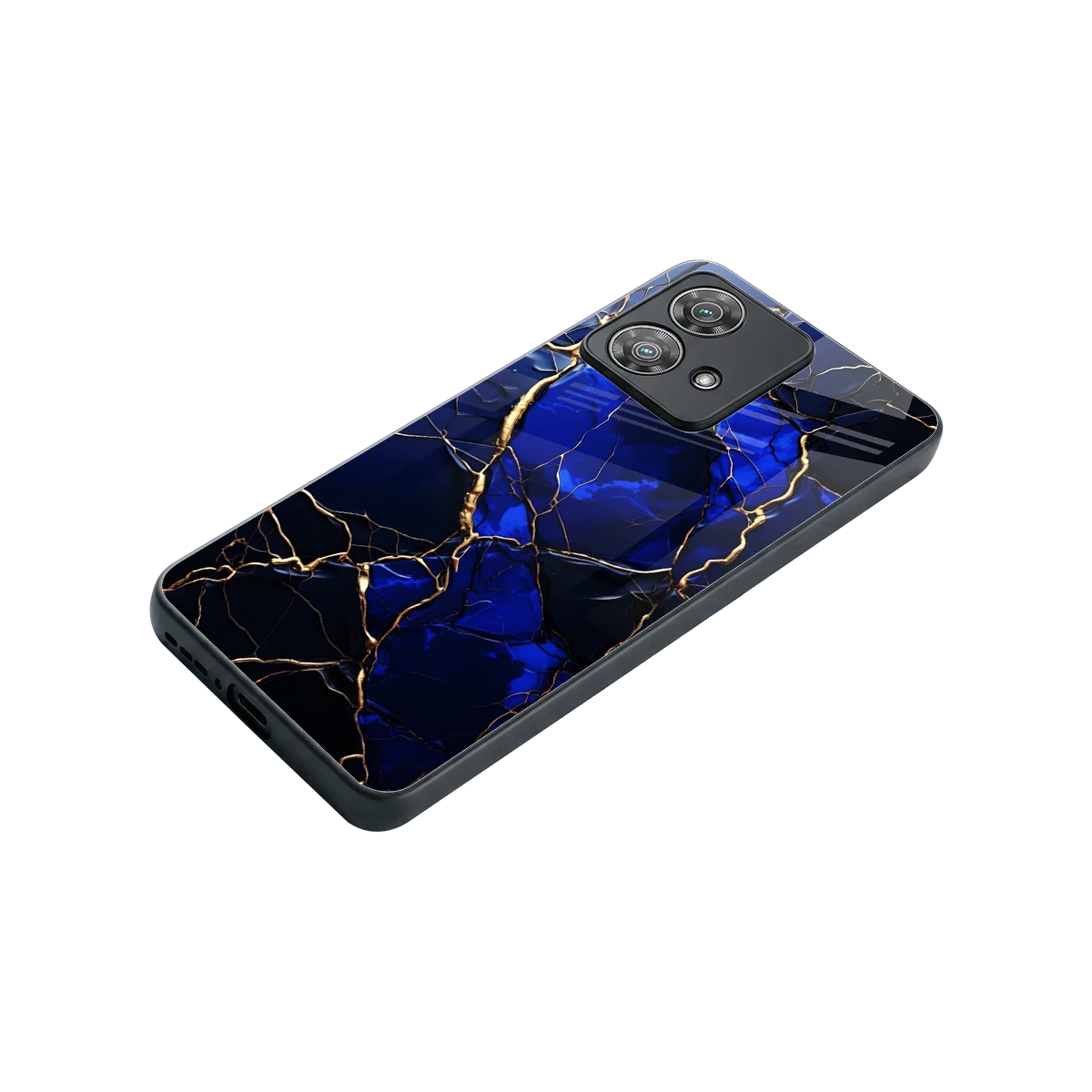 Sapphire Royal stylish phone case for motorola edge 40 neo 5g | glossy glass and slim fit