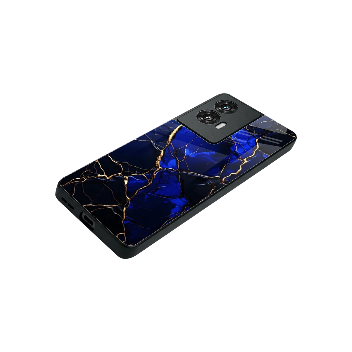 Sapphire Royal stylish phone case for motorola edge 50 fusion | glossy glass and slim fit
