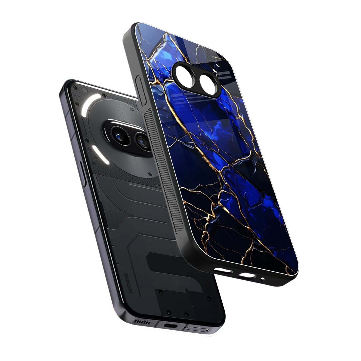 Sapphire Royal sleek nothing phone 2a cover with tempered glass back and TPU edges
